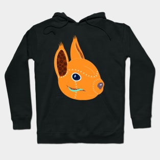 Orange robo squirrel Hoodie